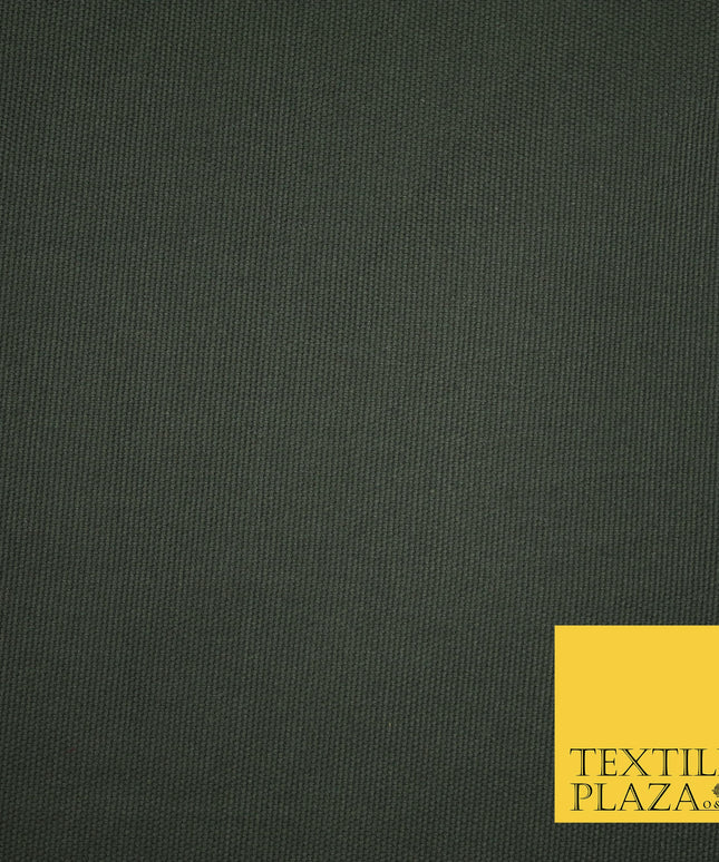 CHARCOAL GREY Premium Plain 100% Cotton Canvas Fabric Upholstery Dress Bags Craft Material 57" 4010