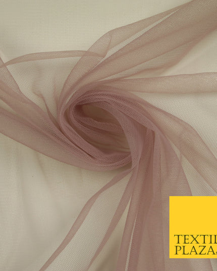 DUSTY LAVENDER MAUVE Premium Soft Plain Sheer Tulle Net Fabric Tutu Fairy Veil Bridal 45" Wide 6896