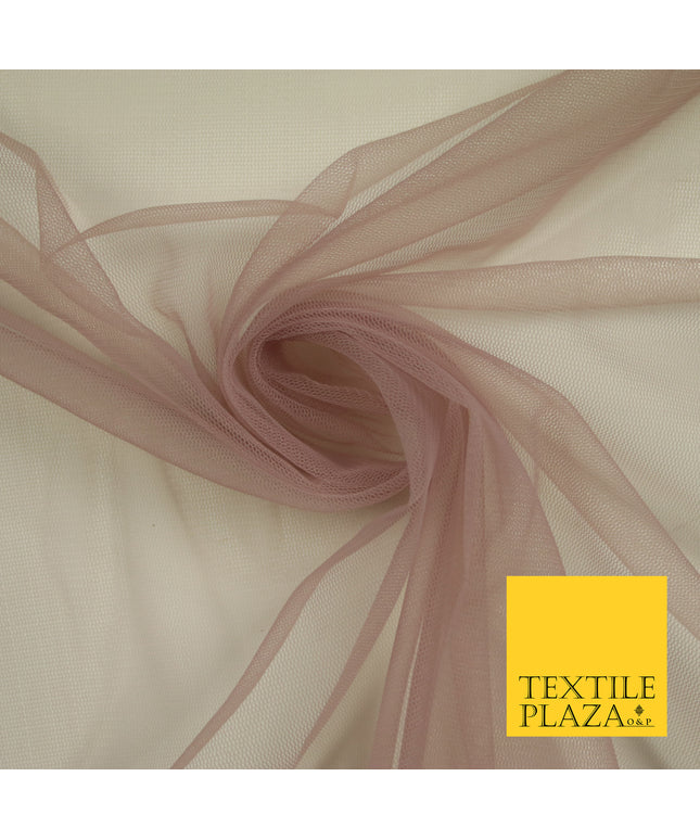 DUSTY LAVENDER MAUVE Premium Soft Plain Sheer Tulle Net Fabric Tutu Fairy Veil Bridal 45" Wide 6896