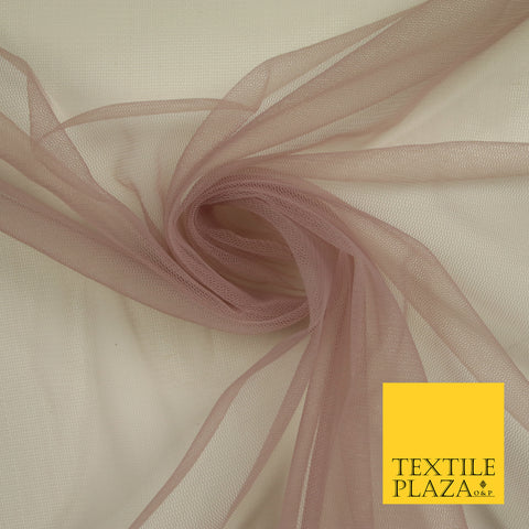 DUSTY LAVENDER MAUVE Premium Soft Plain Sheer Tulle Net Fabric Tutu Fairy Veil Bridal 45" Wide 6896