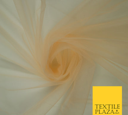 PEACH Premium Soft Plain Sheer Tulle Net Fabric Tutu Fairy Veil Bridal 45" Wide 6905