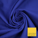 ROYAL BLUE Premium Plain 100% Cotton Canvas Fabric Upholstery Dress Bags Craft Material 57" 4012