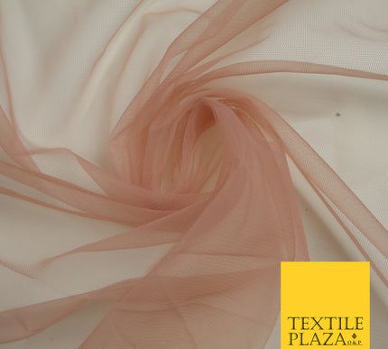LIGHT MAUVE Premium Soft Plain Sheer Tulle Net Fabric Tutu Fairy Veil Bridal 45" Wide 6907