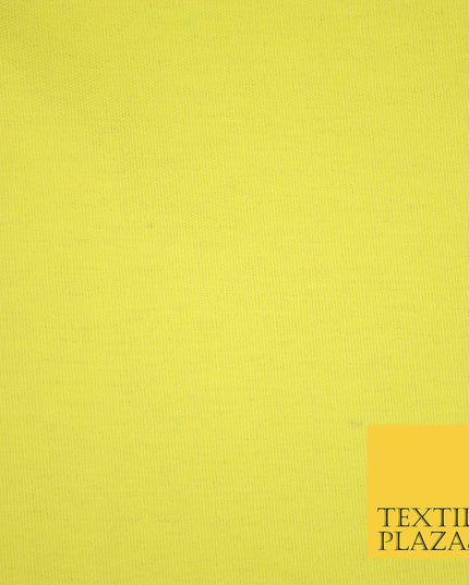 YELLOW LEMON Premium Plain 100% Cotton Canvas Fabric Upholstery Dress Bags Craft Material 57" 4013