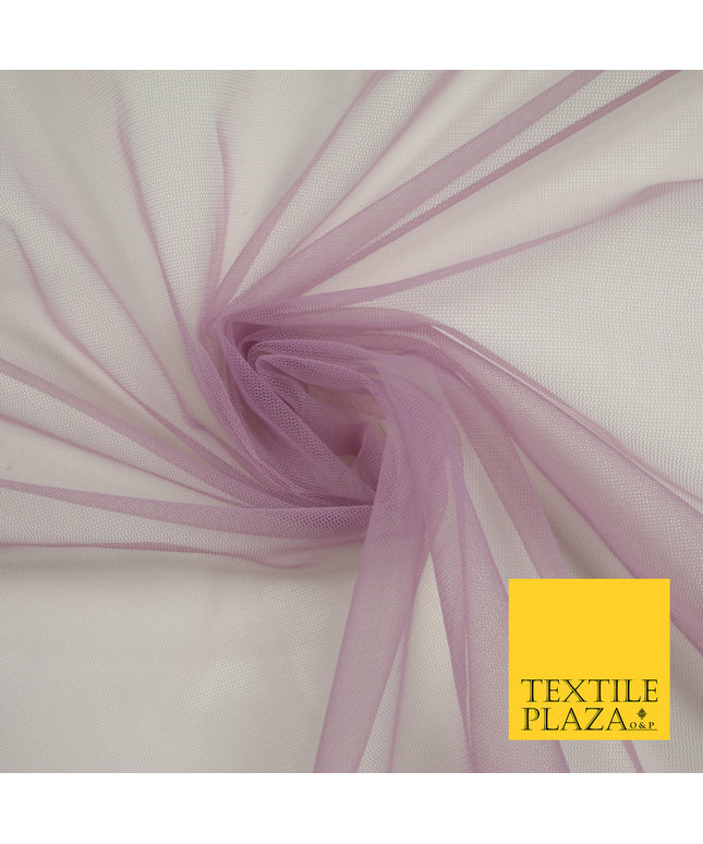 LAVENDER Premium Soft Plain Sheer Tulle Net Fabric Tutu Fairy Veil Bridal 45" Wide 6908
