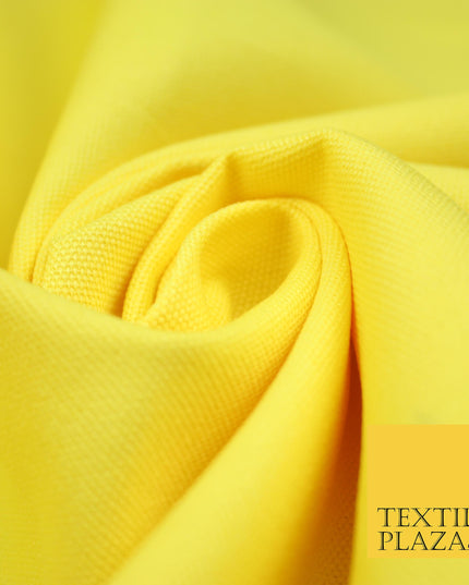 YELLOW LEMON Premium Plain 100% Cotton Canvas Fabric Upholstery Dress Bags Craft Material 57" 4013
