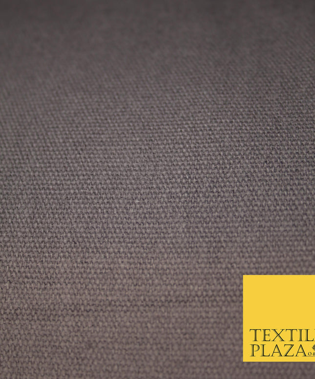 STORM GREY Premium Plain 100% Cotton Canvas Fabric Upholstery Dress Bags Craft Material 57" 4014