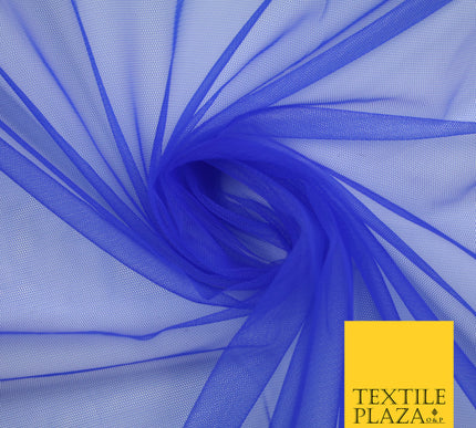 ROYAL BLUE Premium Soft Plain Sheer Tulle Net Fabric Tutu Fairy Veil Bridal 45" Wide 6915