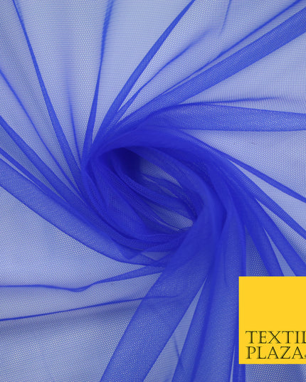 ROYAL BLUE Premium Soft Plain Sheer Tulle Net Fabric Tutu Fairy Veil Bridal 45" Wide 6915