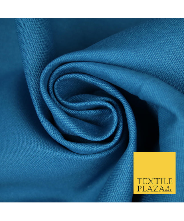 CAPRI BLUE Premium Plain 100% Cotton Canvas Fabric Upholstery Dress Bags Craft Material 57" 4016