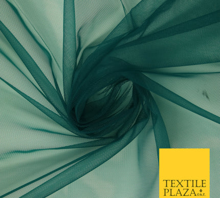 JADE TEAL Premium Soft Plain Sheer Tulle Net Fabric Tutu Fairy Veil Bridal 45" Wide 6922