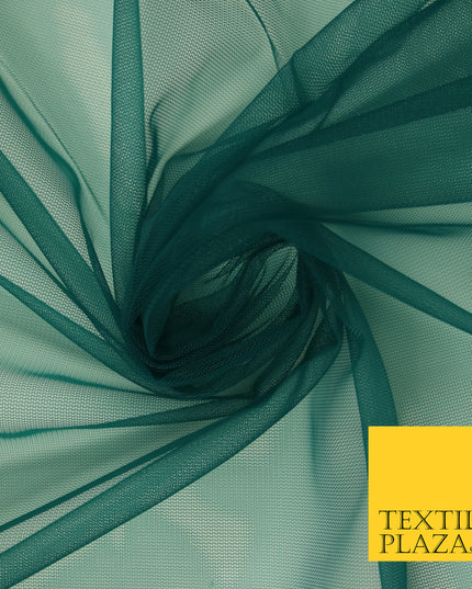 JADE TEAL Premium Soft Plain Sheer Tulle Net Fabric Tutu Fairy Veil Bridal 45" Wide 6922