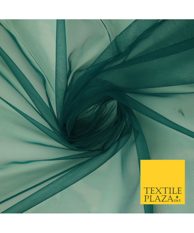 JADE TEAL Premium Soft Plain Sheer Tulle Net Fabric Tutu Fairy Veil Bridal 45" Wide 6922
