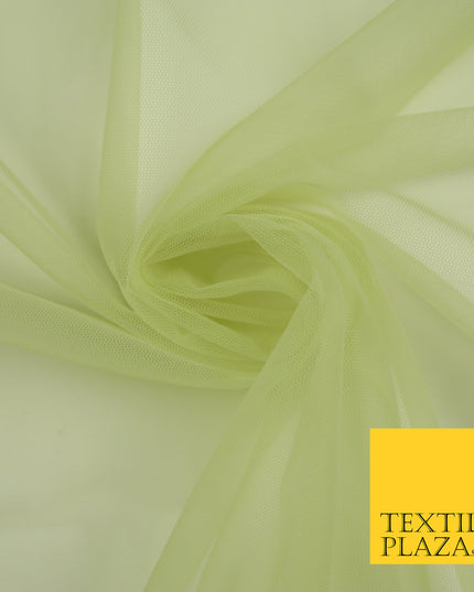 PALE OLIVE GREEN Premium Soft Plain Sheer Tulle Net Fabric Tutu Fairy Veil Bridal 45" Wide 6926