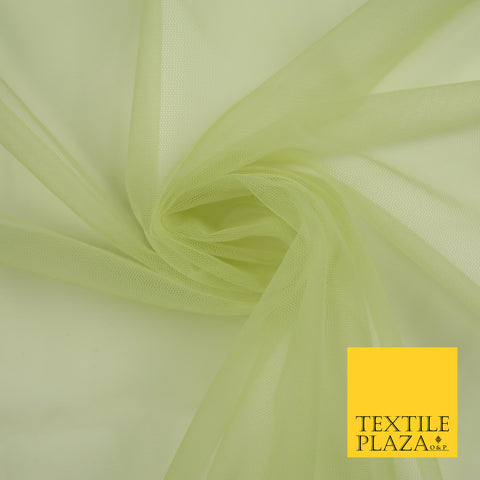 PALE OLIVE GREEN Premium Soft Plain Sheer Tulle Net Fabric Tutu Fairy Veil Bridal 45" Wide 6926