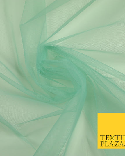 DUCK EGG Premium Soft Plain Sheer Tulle Net Fabric Tutu Fairy Veil Bridal 45" Wide 6928