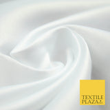 PURE WHITE Luxury Plain Smooth Matt Duchess Satin Fabric Material Bridal Wedding Dress 58" 4683
