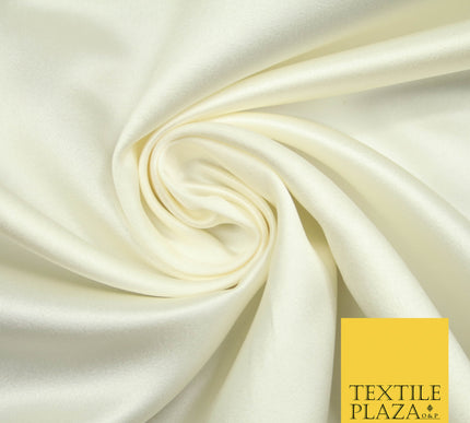 VANILLA Luxury Plain Smooth Matt Duchess Satin Fabric Material Bridal Wedding Dress 58" 4684