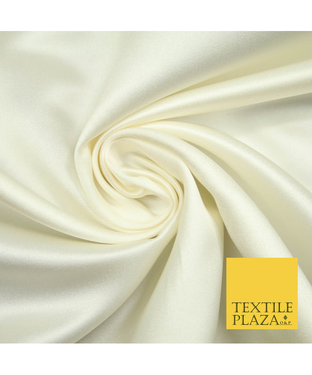 VANILLA Luxury Plain Smooth Matt Duchess Satin Fabric Material Bridal Wedding Dress 58" 4684