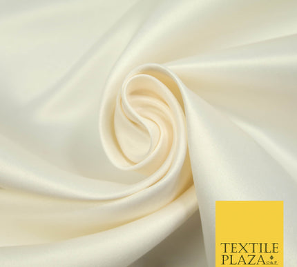 IVORY Luxury Plain Smooth Matt Duchess Satin Fabric Material Bridal Wedding Dress 58" 4685