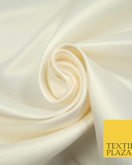 IVORY Luxury Plain Smooth Matt Duchess Satin Fabric Material Bridal Wedding Dress 58" 4685