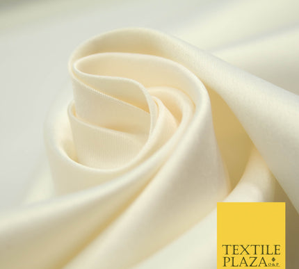IVORY Luxury Plain Smooth Matt Duchess Satin Fabric Material Bridal Wedding Dress 58" 4685