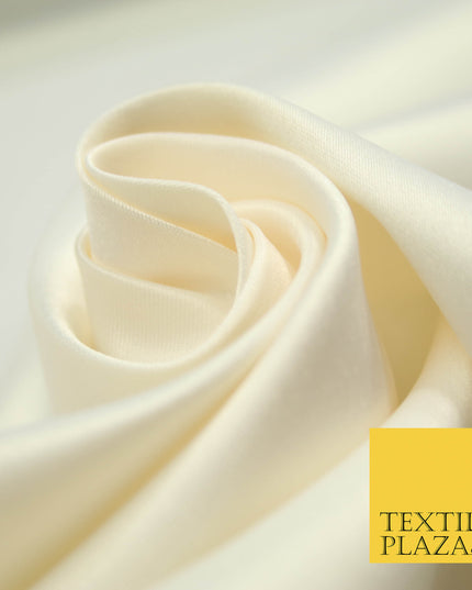 IVORY Luxury Plain Smooth Matt Duchess Satin Fabric Material Bridal Wedding Dress 58" 4685