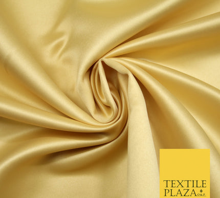 WARM GOLD Luxury Plain Smooth Matt Duchess Satin Fabric Material Bridal Wedding Dress 58" 4687
