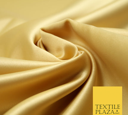 WARM GOLD Luxury Plain Smooth Matt Duchess Satin Fabric Material Bridal Wedding Dress 58" 4687