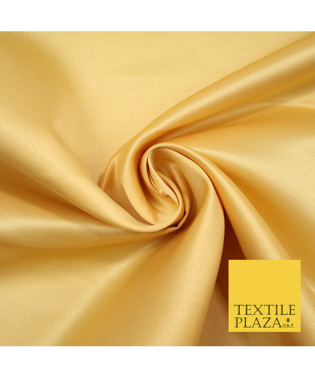HONEY GOLD Luxury Plain Smooth Matt Duchess Satin Fabric Material Bridal Wedding Dress 58" 4688