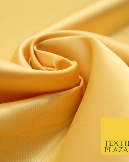 HONEY GOLD Luxury Plain Smooth Matt Duchess Satin Fabric Material Bridal Wedding Dress 58" 4688