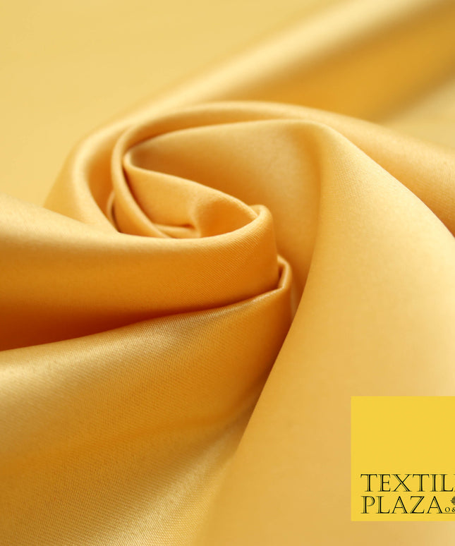 HONEY GOLD Luxury Plain Smooth Matt Duchess Satin Fabric Material Bridal Wedding Dress 58" 4688