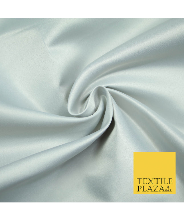 SILVER GREY Luxury Plain Smooth Matt Duchess Satin Fabric Material Bridal Wedding Dress 58" 4689