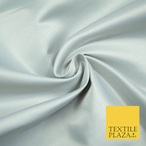 SILVER GREY Luxury Plain Smooth Matt Duchess Satin Fabric Material Bridal Wedding Dress 58" 4689