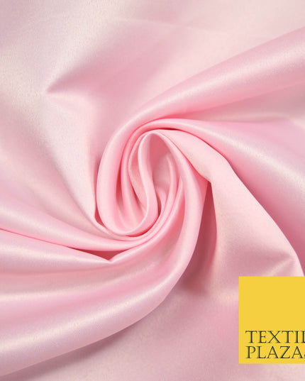 BABY PINK Luxury Plain Smooth Matt Duchess Satin Fabric Material Bridal Wedding Dress 58" 4690