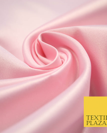 BABY PINK Luxury Plain Smooth Matt Duchess Satin Fabric Material Bridal Wedding Dress 58" 4690