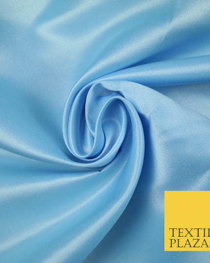 LIGHT BLUE Luxury Plain Smooth Matt Duchess Satin Fabric Material Bridal Wedding Dress 58" 4691