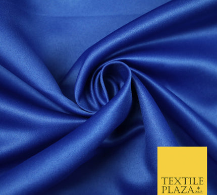 ROYAL BLUE Luxury Plain Smooth Matt Duchess Satin Fabric Material Bridal Wedding Dress 58" 4692