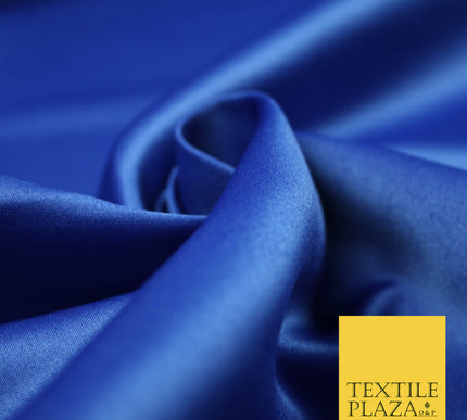 ROYAL BLUE Luxury Plain Smooth Matt Duchess Satin Fabric Material Bridal Wedding Dress 58" 4692