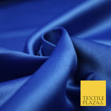 ROYAL BLUE Luxury Plain Smooth Matt Duchess Satin Fabric Material Bridal Wedding Dress 58" 4692