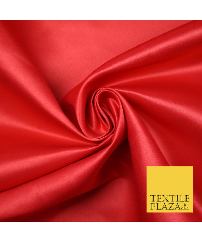 RED Luxury Plain Smooth Matt Duchess Satin Fabric Material Bridal Wedding Dress 58" 4693