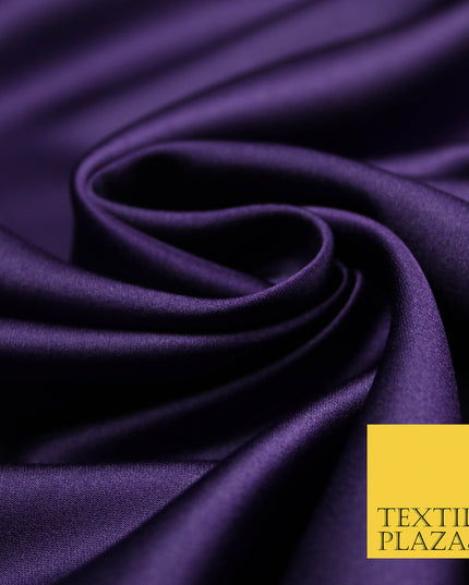 PURPLE Luxury Plain Smooth Matt Duchess Satin Fabric Material Bridal Wedding Dress 58" 4696