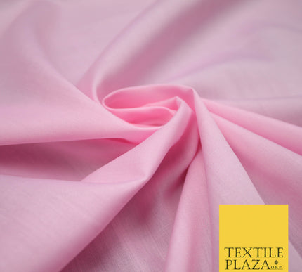 PINK Premium Plain Polycotton Dyed Fabric Dress Craft Material 44" 4774