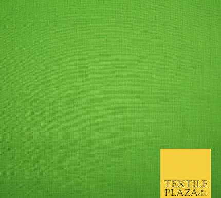 LIME GREEN Premium Plain Polycotton Dyed Fabric Dress Craft Material 44" 4773