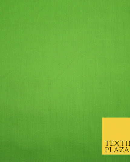 LIME GREEN Premium Plain Polycotton Dyed Fabric Dress Craft Material 44" 4773