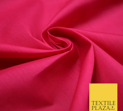 CERISE PINK 2 Premium Plain Polycotton Dyed Fabric Dress Craft Material 44" 4772