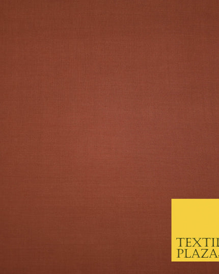 RUST Premium Plain Polycotton Dyed Fabric Dress Craft Material 44" 4771