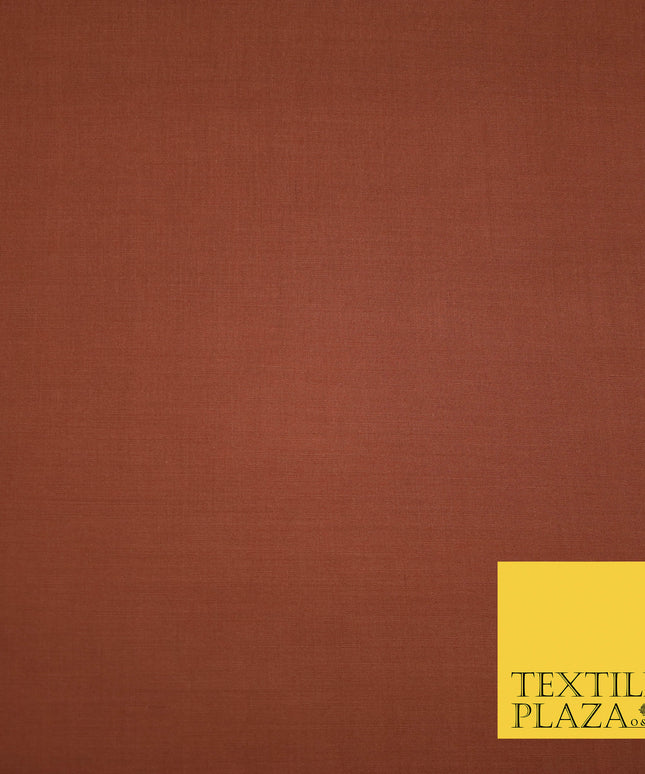 RUST Premium Plain Polycotton Dyed Fabric Dress Craft Material 44" 4771