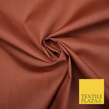 RUST Premium Plain Polycotton Dyed Fabric Dress Craft Material 44" 4771