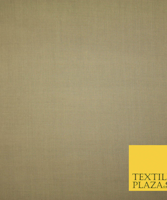 CAPPUCCINO TAUPE Premium Plain Polycotton Dyed Fabric Dress Craft Material 44" 4770